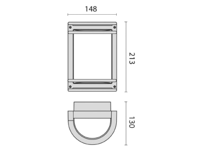 Ma�zeichnung Performance in Light NIKKO  21 1x60W anth Wandleuchte