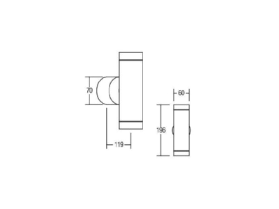 Ma�zeichnung Brumberg 00317700 Wandleuchte V4A 2xGU10 35W 3177