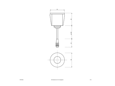 Mazeichnung EVN P67 061099 LED Einbauleuchte 24VDC 0 6W RGB