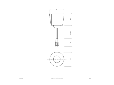Mazeichnung EVN P67 101001 LED Einbauleuchte 12VDC 1W cw