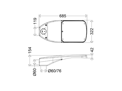 Ma�zeichnung Schuch 476403 LED LED Strassenleuchte 134W