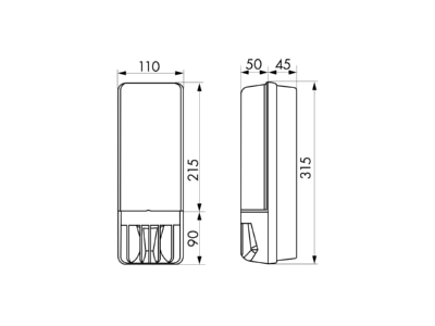 Ma�zeichnung BEG AL1 130 ws Automatikleuchte