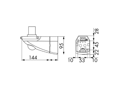 Ma�zeichnung BEG ALC B 360 SLU ws System Leuchten Unterteil