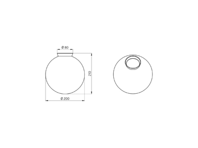 Dimensional drawing BEG SG BB Oslo Accessory for luminaires
