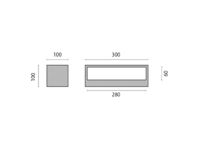 Ma�zeichnung Performance in Light Quasar 30LED  303558 Wand  und Deckenleuchte 1x 23 5W LED Quasar 30LED 303558