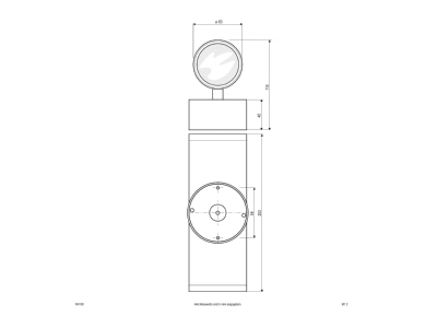 Ma�zeichnung EVN 104100 Wandleuchte 2 flg  eds 230V GU10 35W IP65