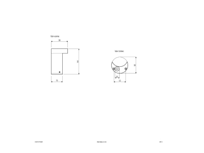 Mazeichnung EVN C54151702W anth P LED Wandanbauleuchte IP54 230V 7W 3000K