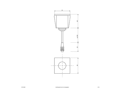 Dimensional drawing EVN P 67104002 eds In ground luminaire LED not exchangeable
