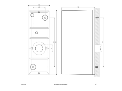 Ma�zeichnung EVN P54012302EW ws P LED Wandanbauleuchte IP54 230V 6W 3000K