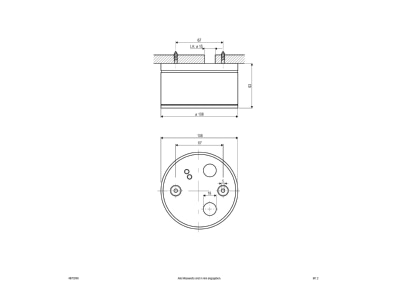 Ma�zeichnung EVN 487001N ws Decken  Wandleuchte 230V GX53 11W IP54