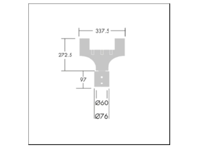 Dimensional drawing Zumtobel OLSYS2  96262303 Accessory for light pole OLSYS2 96262303