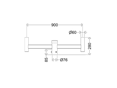 Dimensional drawing Schuch 625 2 Accessory for light pole