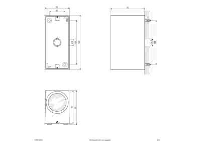 Ma�zeichnung EVN P54061502RE P LED Wandanbauleuchte IP54 230V 3000K