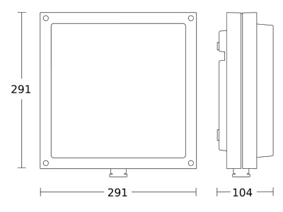 Ma�zeichnung 2 Steinel L 690 LED PMMA ANTV2 Sensoraussenleuchte