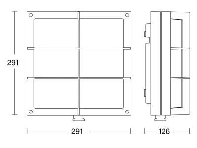 Ma�zeichnung 2 Steinel L 691 LED PMMA ANTV2 Sensoraussenleuchte