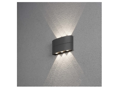 Detailansicht Konstsmide 7853 370 LED Wandleuchte anthrazit  alu