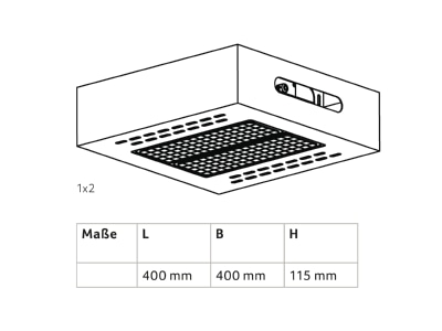 Mazeichnung Abalight PANDORAC1x27656060 LED Flaechenstrahler 6500K