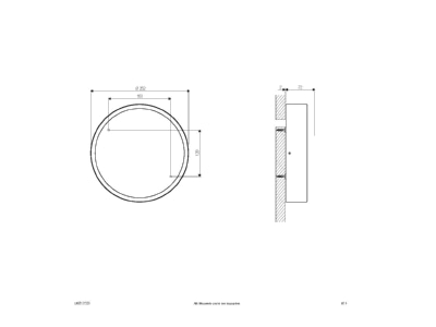 Ma�zeichnung EVN LR65121525 LED Anbauleuchte 3000K  4000K  5700K