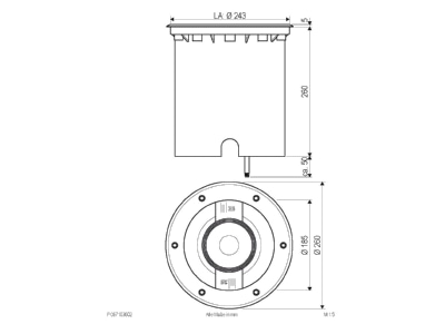Mazeichnung EVN PC67103602 LED Bodenleuchte IP67 3000K