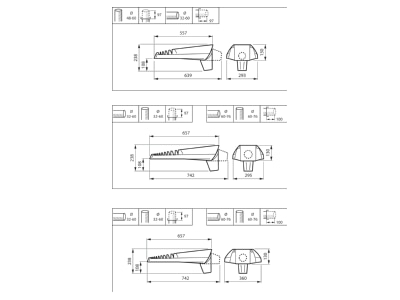Mazeichnung Signify PLS BGP702 LED  05966500 LED Mastaufsatzleuchte 4000K BGP702 LED 05966500