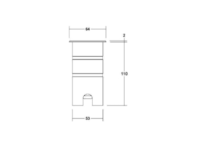 Mazeichnung Brumberg 14052223 LED Bodeneinbauleuchte V4A IP67