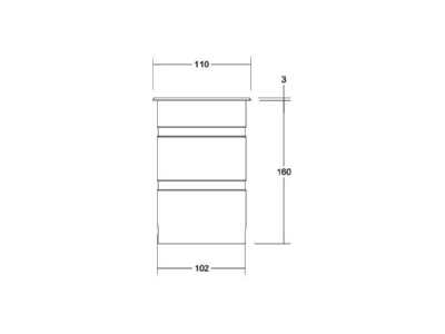 Mazeichnung Brumberg 14054223 LED Bodeneinbauleuchte V4A IP65