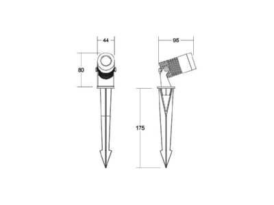 Mazeichnung Brumberg 60109643 LED Erdspiessstrahler
