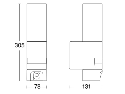 Mazeichnung 1 Steinel L 620 CAM Sensor Aussenleuchte m  Bewegungsmelder