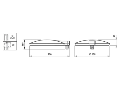 Mazeichnung Philips Licht BPP531 LED  87870200 LED Strassenleuchte 3000K  BPP531 LED 87870200