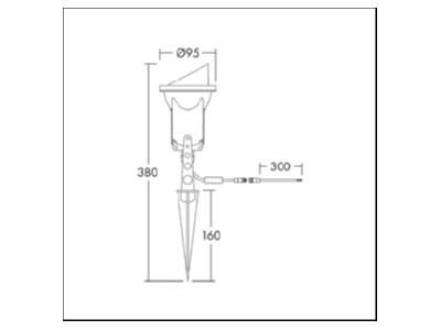 Dimensional drawing Zumtobel MARY GARD  96633583 Downlight spot floodlight MARY GARD 96633583