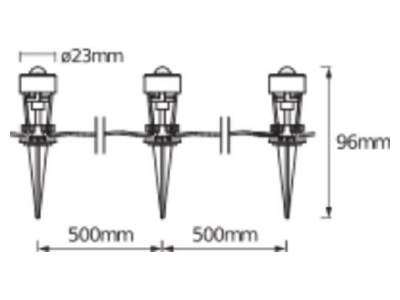 Dimensional drawing LEDVANCE SMART  4058075478572 Luminaire bollard SMART 4058075478572
