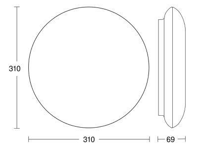 Ma�zeichnung 1 Steinel DL Vario Qua  068202 Sensor LED Leuchte IP54 ww DL Vario Qua 068202