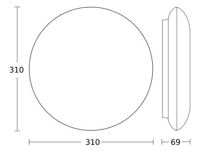Ma�zeichnung 2 Steinel DL Vario Qua  068202 Sensor LED Leuchte IP54 ww DL Vario Qua 068202