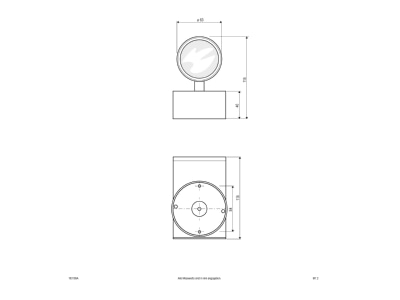 Ma�zeichnung EVN 103100A Wandleuchte IP65
