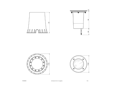 Mazeichnung EVN 67923889902 LED Bodeneinbauleuchte IP67 RGBW
