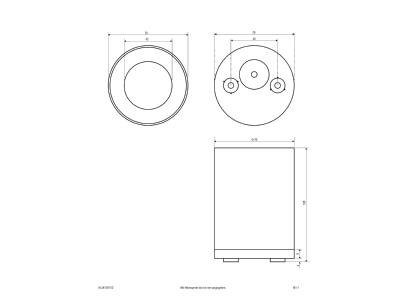 Dimensional drawing EVN AL54100102 Downlight spot floodlight
