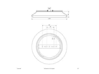 Ma�zeichnung EVN L40300125BM LED Anbauleuchte m  Bewegungsmelder