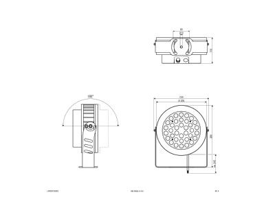 Dimensional drawing EVN LF6536159902 Downlight spot floodlight
