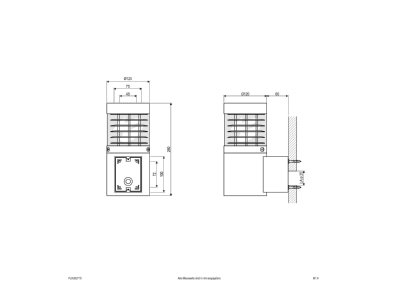 Ma�zeichnung EVN PLR262715 Wandleuchte IP54