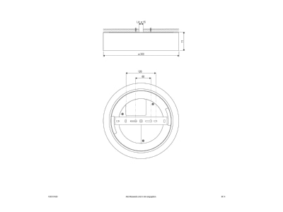 Ma�zeichnung EVN R30181425 LED Anbauleuchte
