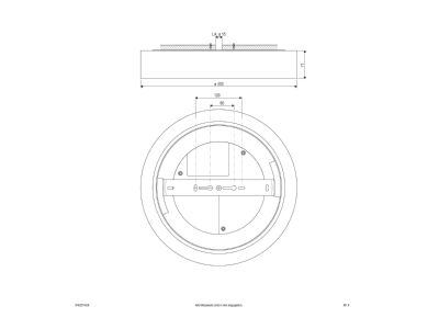 Ma�zeichnung EVN R40251425 LED Anbauleuchte