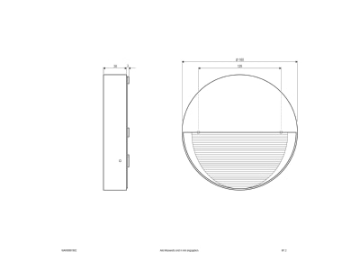 Ma�zeichnung EVN WAR65081602 LED Wandleuchte IP65