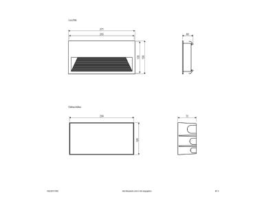 Ma�zeichnung EVN WEE65101602 LED Wandeinbauleuchte IP65
