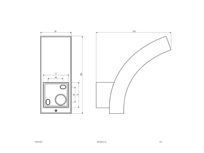 Ma�zeichnung EVN WL54021502 LED Wandleuchte IP54