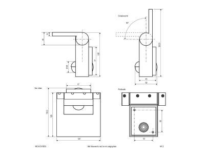 Ma�zeichnung EVN WL54151002S LED Wandleuchte IP54