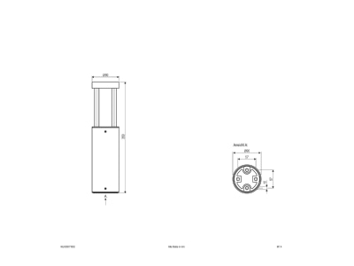 Mazeichnung EVN WLK35071502 LED Wegeleuchte IP54