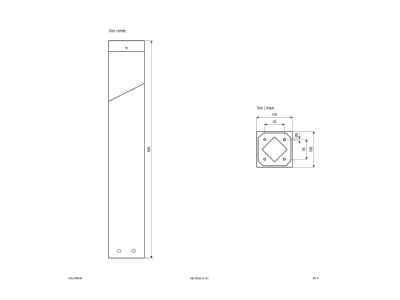 Mazeichnung EVN WSL446015 Pollerleuchte IP44