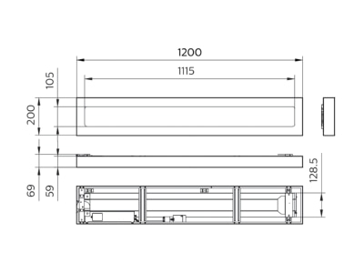 Ma�zeichnung Signify PLS SM136V 31S  51232000 LED Anbauleuchte 840  ML SM136V 31S 51232000