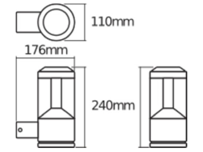 Ma�zeichnung LEDVANCE END ST Lant Mod12WDG LED Wandleuchte