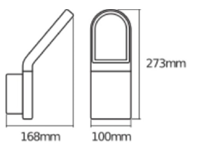 Ma�zeichnung LEDVANCE ENDURASTYLEWall12WDG LED Wandleuchte